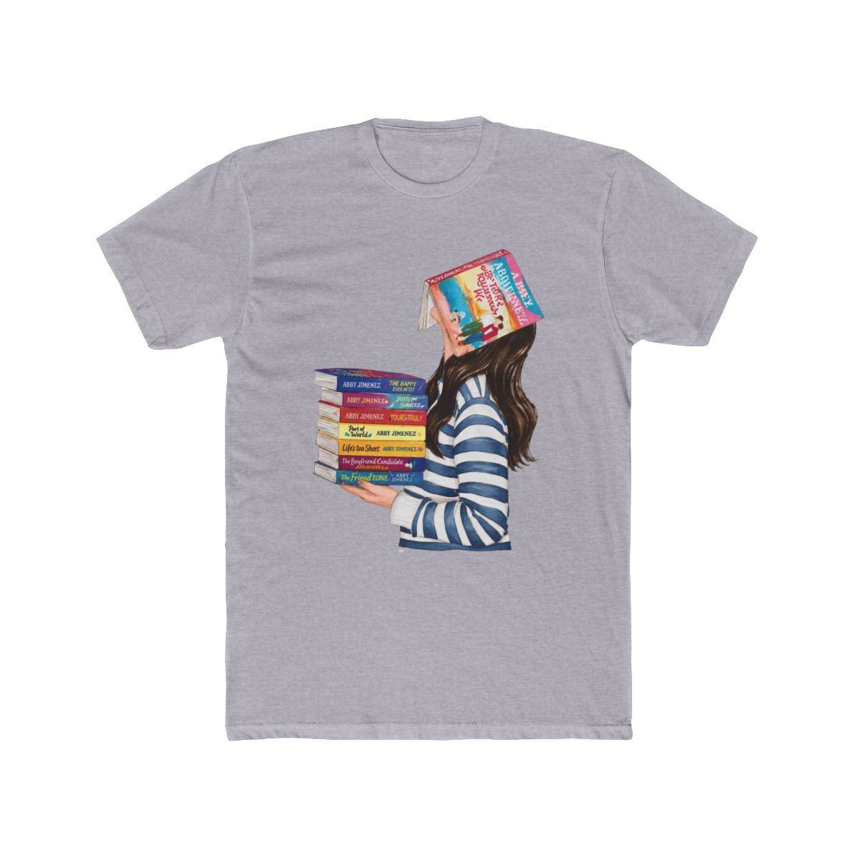 Abby Jimenez Books Heavyweight T Shirt | Hair & Skin Options - alternate angle 4, merchandise