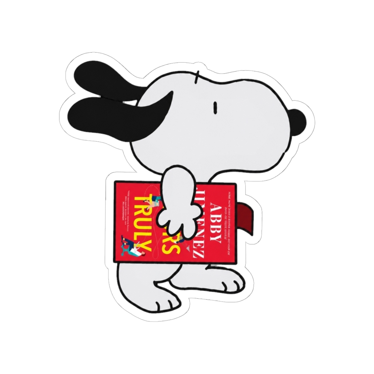snoopy reading yours truly | Abby Jimenez - alternate angle 1, merchandise
