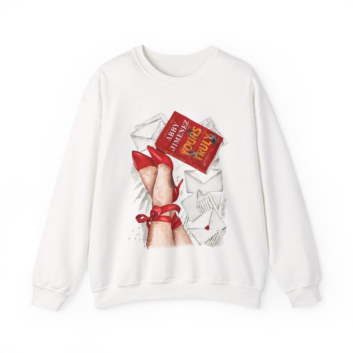 Yours Truly Book Hoodies | Abby Jimenez Book Merch | Cozy Romance Reader Pullover | skin color options - alternate angle 2, merchandise